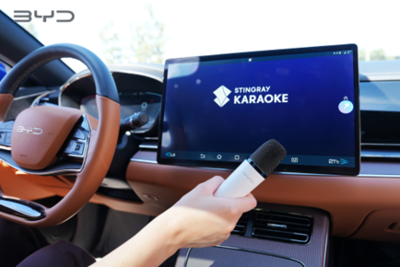比亚迪2023年起新车将配备Stingray交互式车载KTV产品,全球推广